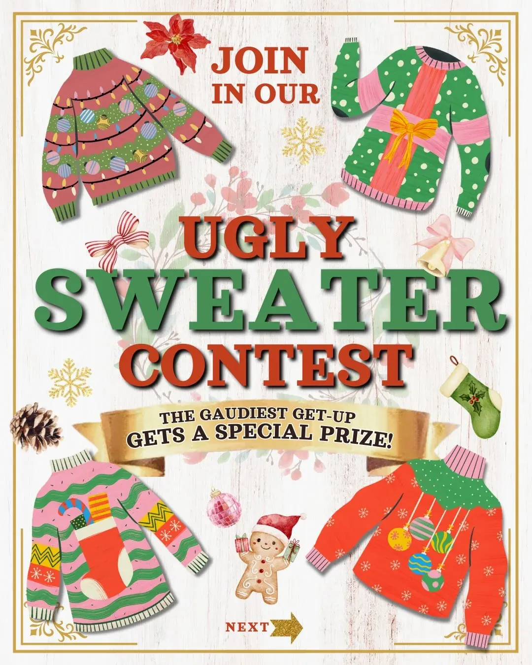 Ugly sweater contest Nagoya Japan on Dec 23 at Second Home in Sakae