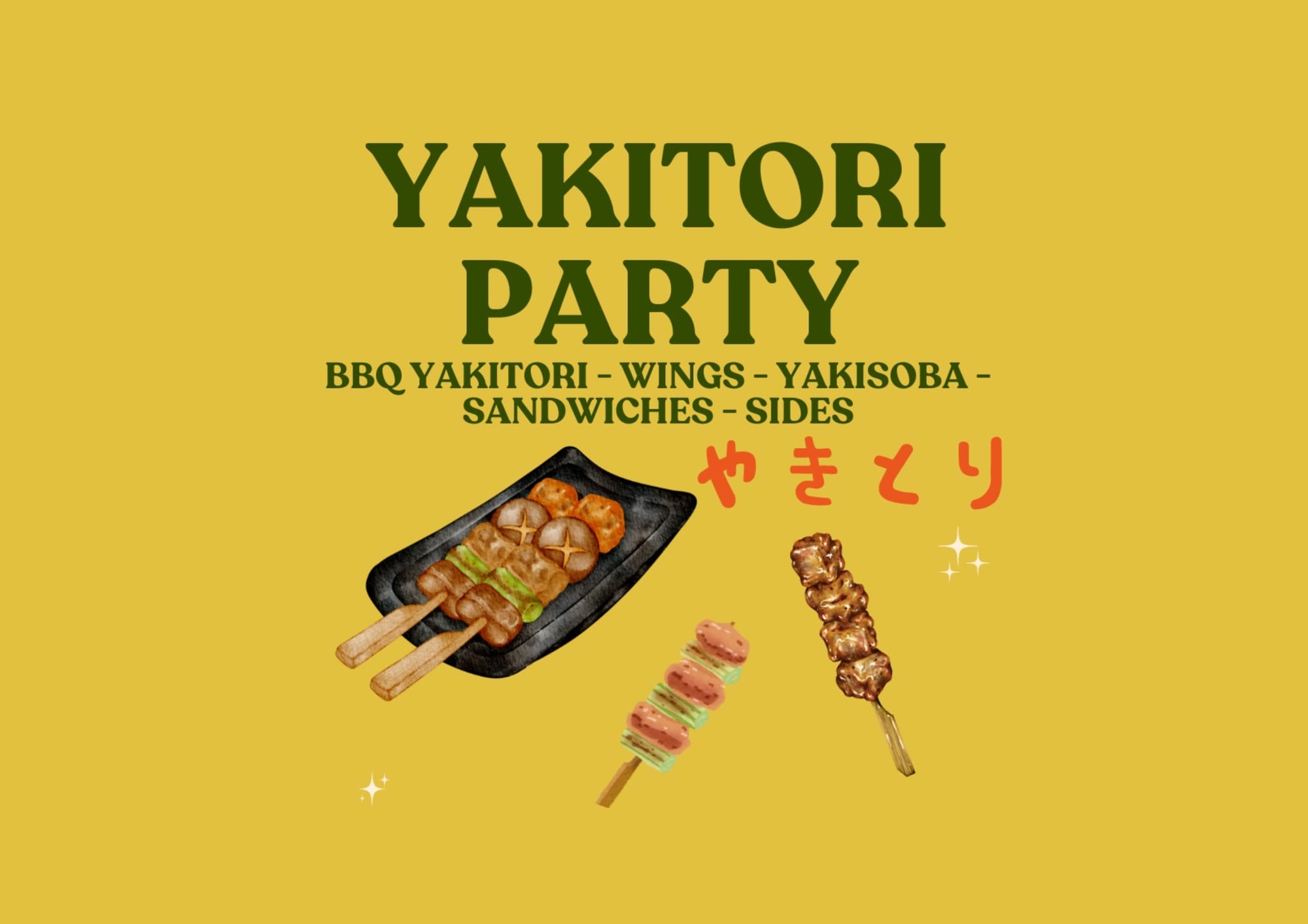 Yakitori Party at Kendra Land June 16!